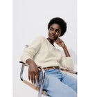 Cardigan Boutonné Femme - Naturel Uni Clair
