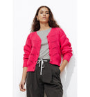 Cardigan Torsadé Femme - Rose Uni Colore