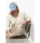 Pull Fin Ajouré Col V Femme - Naturel Uni Clair
