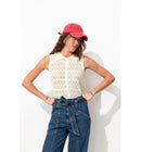 Gilet sans Manches Femme - Naturel Uni Clair