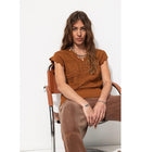 Pull Ajouré Femme - Grège Uni Fonce