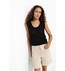 Pull au Crochet Recto/verso - Noir Uni Fonce
