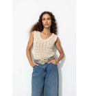 Pull au Crochet Recto/verso - Naturel Uni Clair