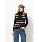 Cardigan sans Manches Femme - Noir Raye