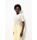 Pull Manches Courtes - Naturel Uni Clair