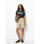 Short Uni en Toile Femme - Naturel Uni Clair
