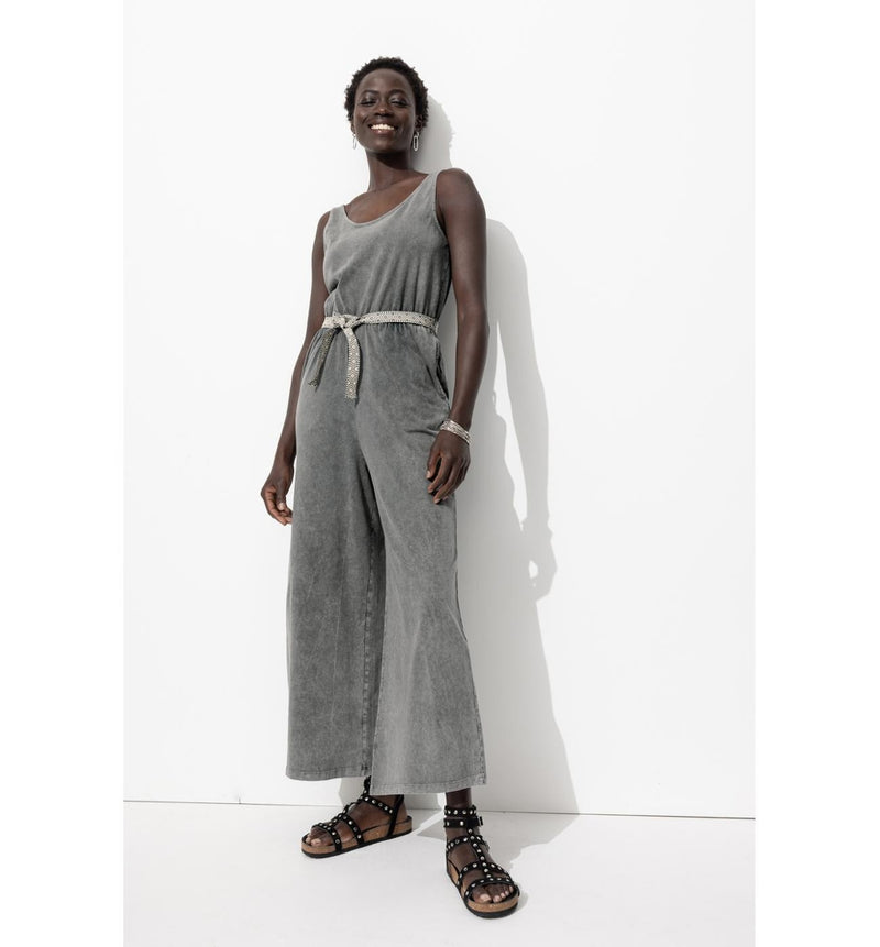 Combinaison-pantalon en Jersey - Noir Uni Fonce