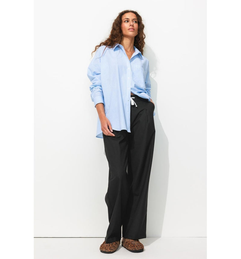 Pantalon de Tailleur Jogpant - Noir Uni Fonce