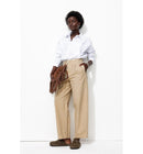 Pantalon Balloon en Toile - Naturel Uni Clair
