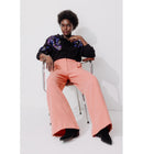 Pantalon de Tailleur Large - Rose Uni Colore