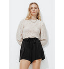 Short Taille Haute Éco-conçu - Noir Uni Fonce