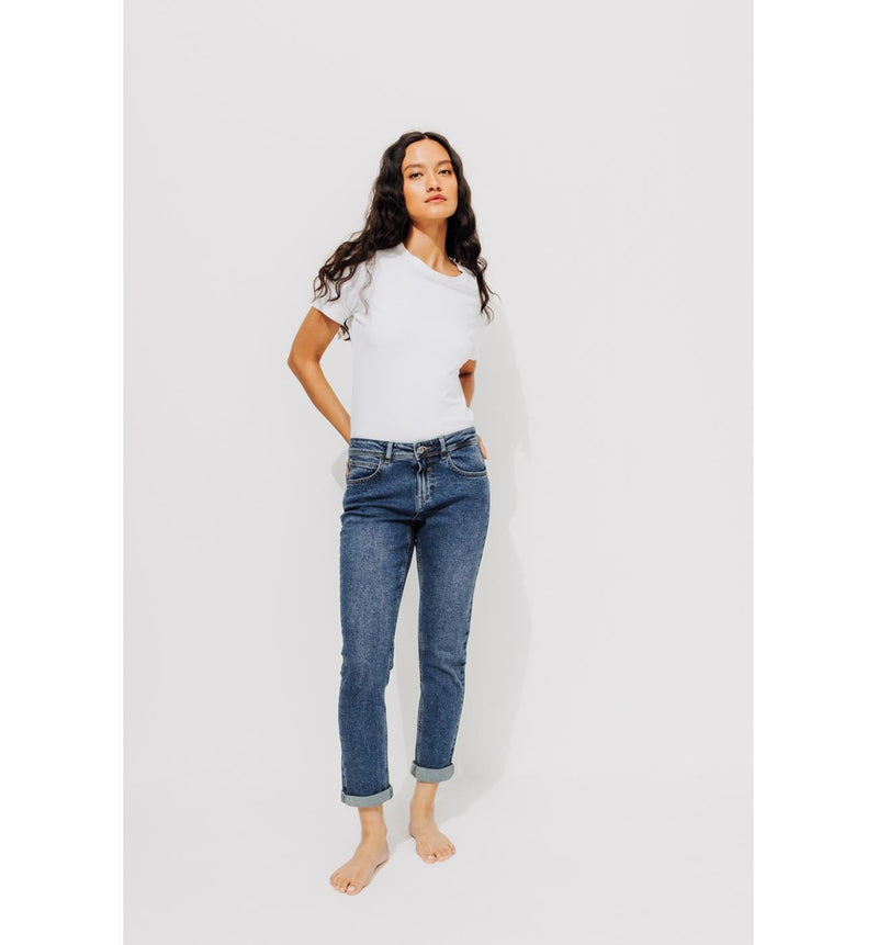 Lucien Jean Girlfriend Femme - Jeans Uni Fonce