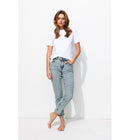 Gaston Jean Slim Cropped Femme - Jeans Uni Clair