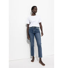 Gaston Jean Slim Cropped Femme - Jeans Uni Fonce