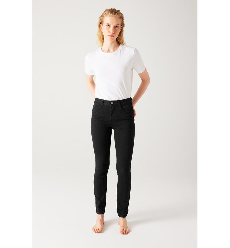 Ernest Jean Skinny Push Up - Noir Uni Fonce
