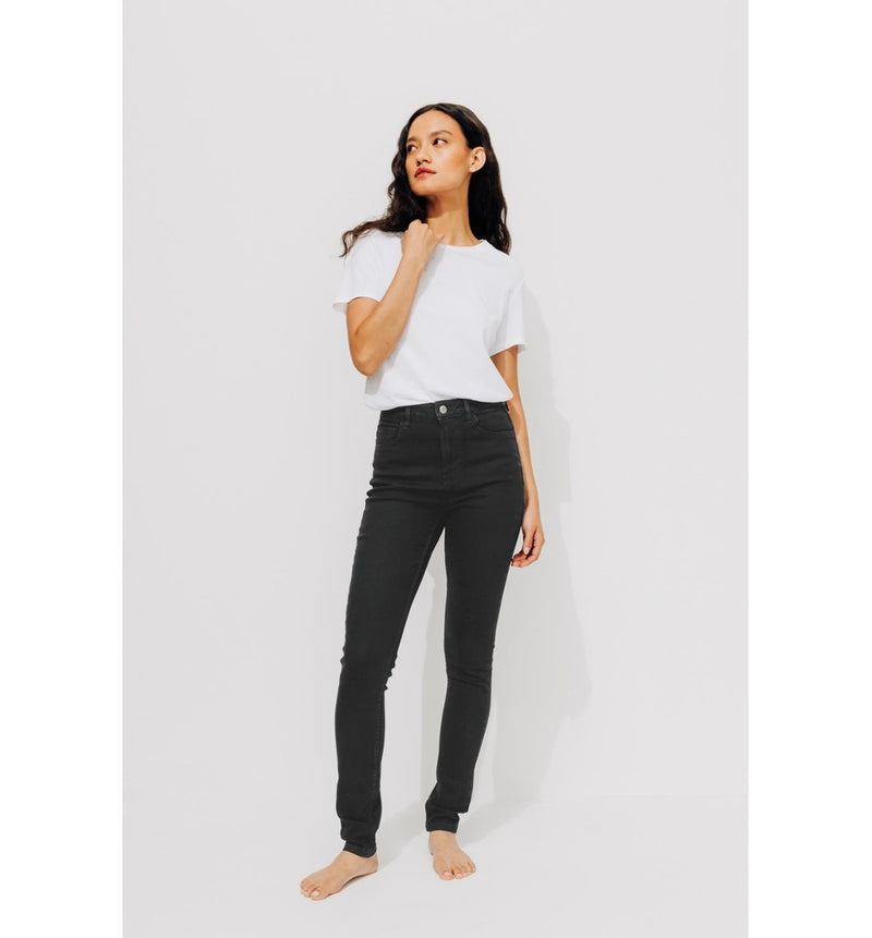 Gaspard Jean Skinny Femme - Noir Uni Fonce