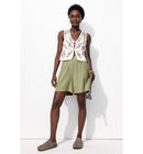 Short Large Femme - Kaki Uni Clair