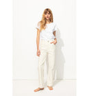 Basile Jean Droit High Rise - Naturel Uni Clair