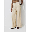 Pantalon Large Velours Côtelé - Naturel Uni Clair