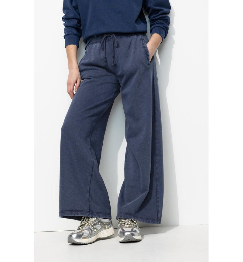 Pantalon de Jogging Large - Bleu Uni Fonce