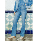 Jean Flare Seventies Femme - Jeans Uni Fonce