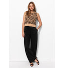 Pantalon Large Version Longue - Noir Uni Fonce