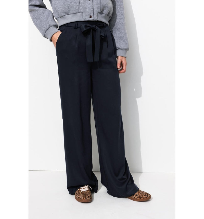 Pantalon Large Version Longue - Bleu Uni Fonce