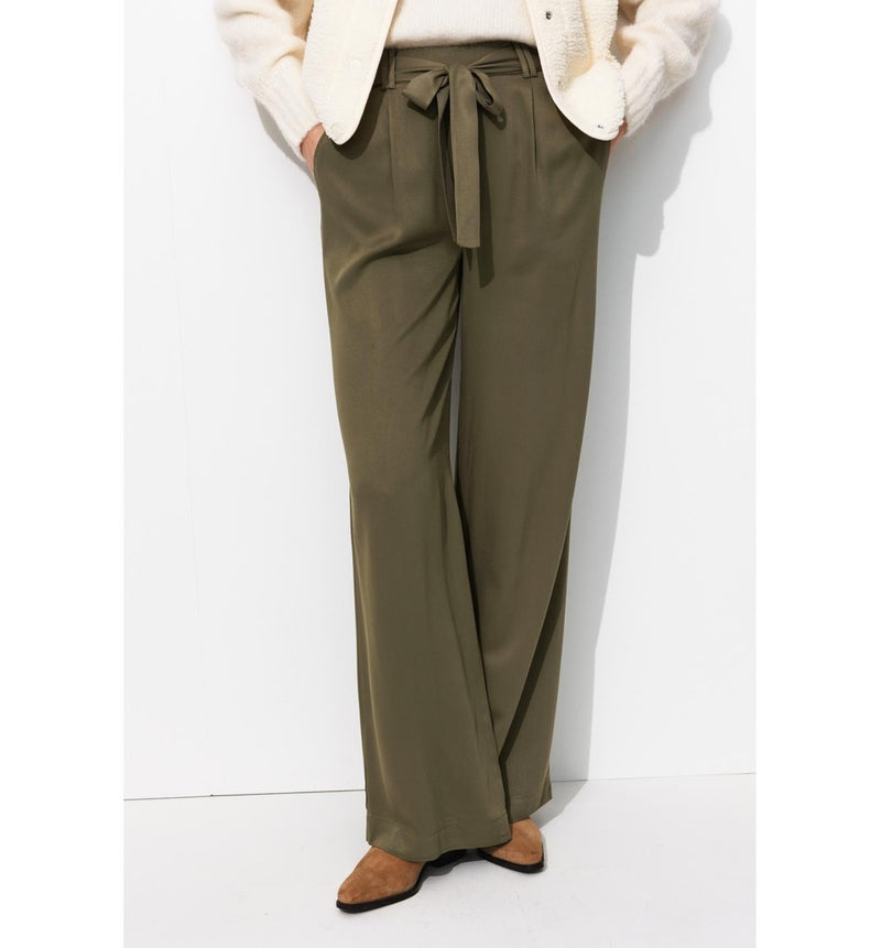 Pantalon Large Version Longue - Kaki Uni Fonce
