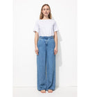 Jean Large en Lyocell Femme - Jeans Uni Clair