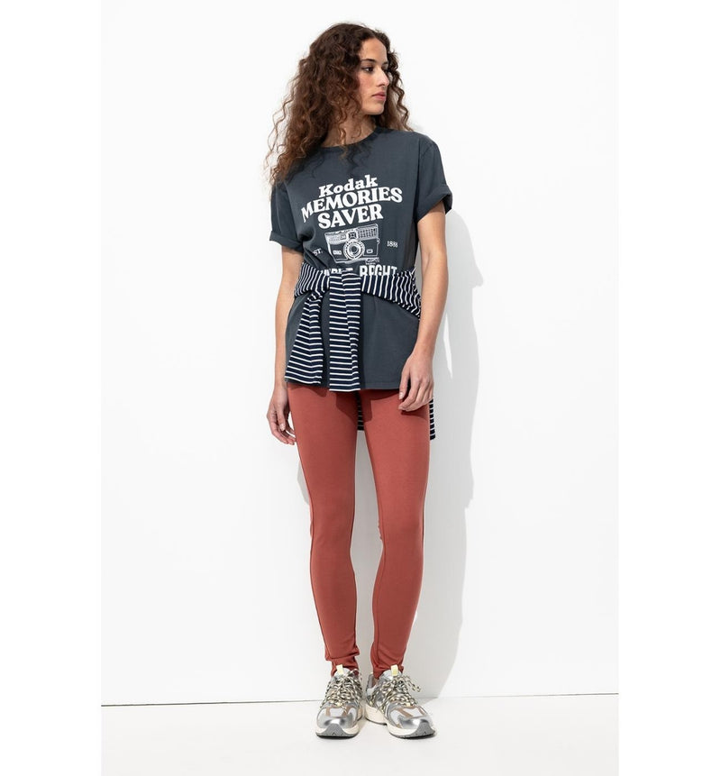 Leggings en Jersey Milano - Rose Uni Colore