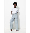 Jean Large Rayé Femme - Multicolore Raye