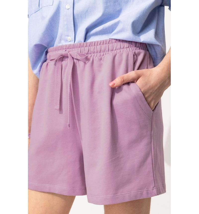 Short en Molleton Uni Femme - Violet Uni Colore