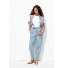 Jean Light Brodé Femme - Jeans Uni Fonce