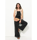Combipantalon en Gaze de Coton - Gris Uni Fonce