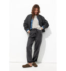 Pantalon Chino en Lyocell - Noir Uni Fonce
