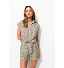 Combishort Fleuri Femme - Multicolore Imprime