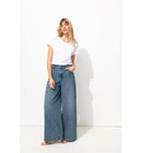 Jean Large Taille Haute Femme - Jeans Uni Fonce