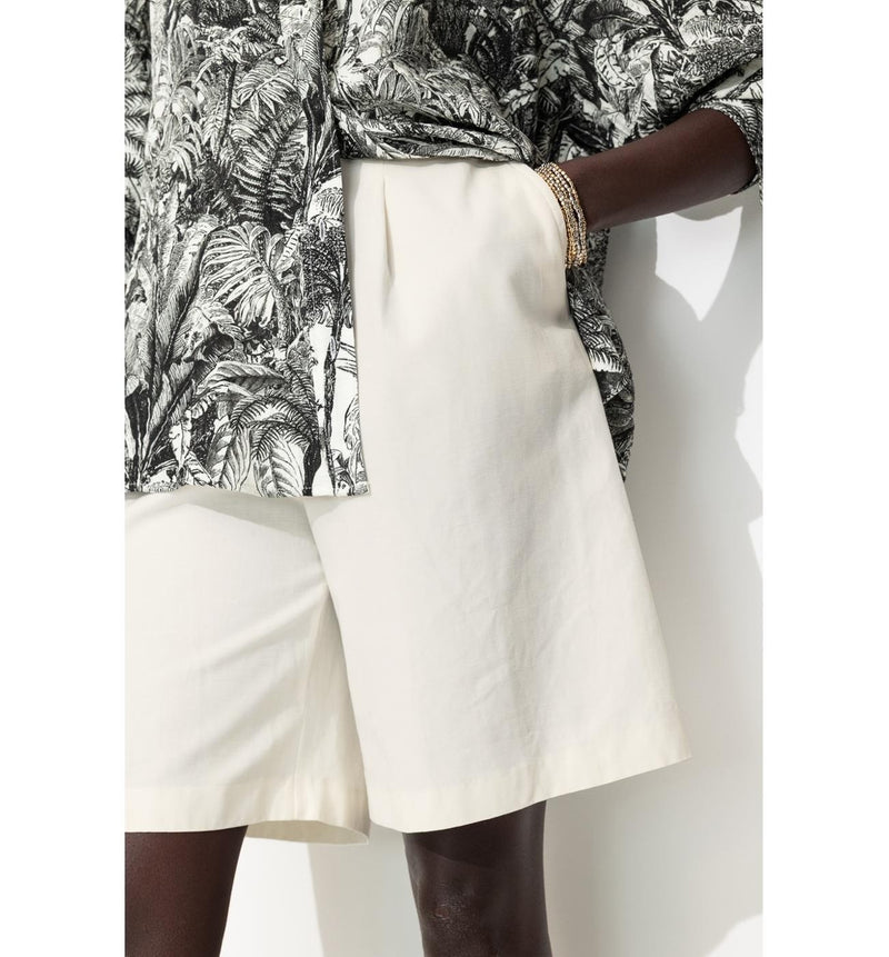 Bermuda Chic en Lyocell - Naturel Uni Clair