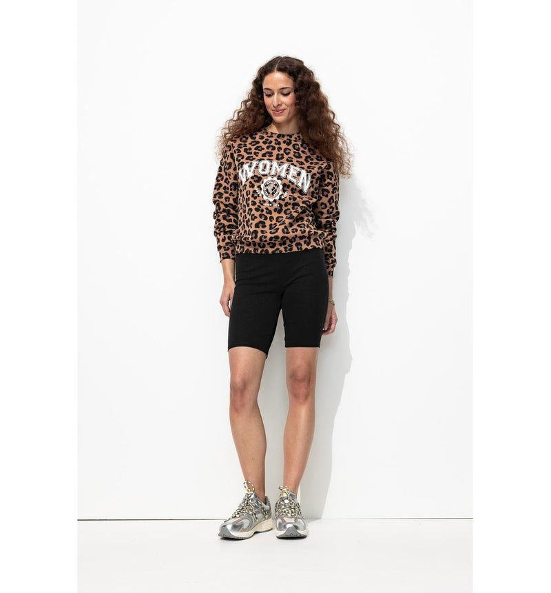 Legging "cycliste" Léopard - Noir Uni Fonce