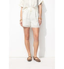 Short Taille Haute Femme - Naturel Uni Clair
