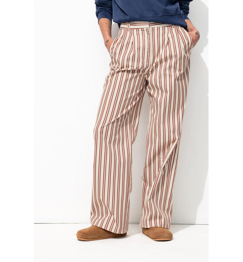 Billy Pantalon Large Rayé - Multicolore Raye