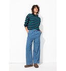 Jean Léger en Coton Femme - Jeans Uni Fonce
