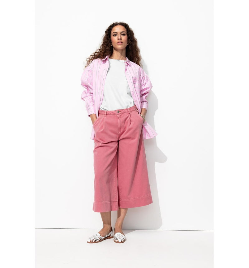 Jupe-culotte en Toile Femme - Rose Uni Colore