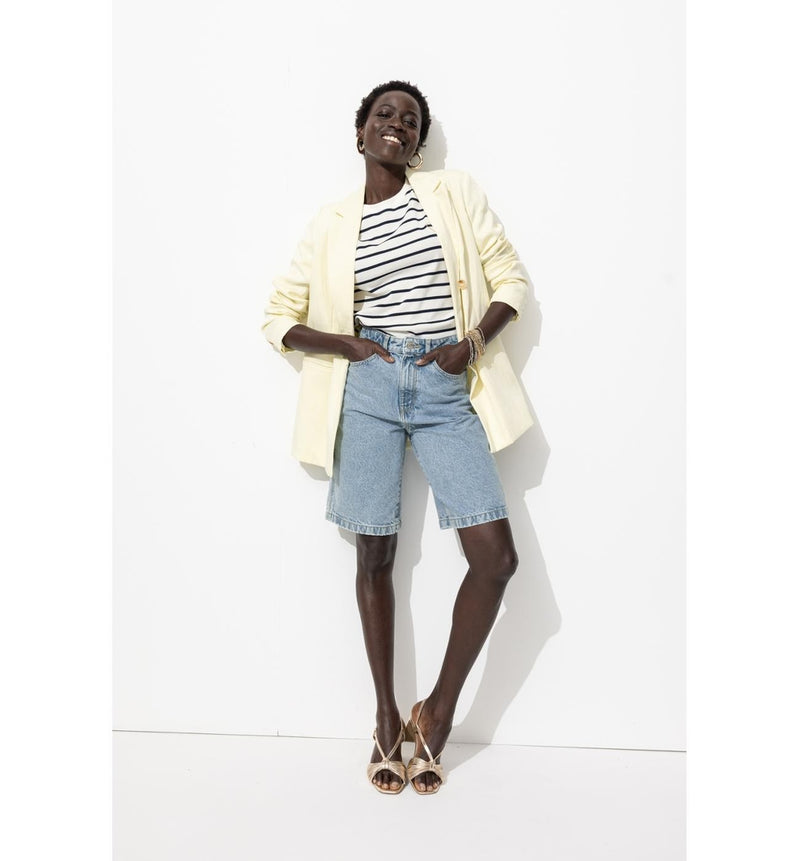 Bermuda en Jean Femme - Jeans Uni Clair