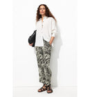 Pantalon Court Imprimé Femme - Noir Imprime