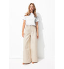 Jean Large Taille Haute Femme - Naturel Uni Clair