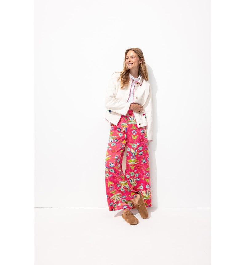 Pantalon Large Laura Gulshani - Rose Imprime