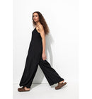 Combi-pantalon à Bretelles - Noir Uni Fonce