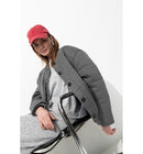 Veste Matelassée Femme - Gris Uni Clair