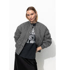 Bomber en Lyocell Matelassé - Gris Uni Fonce